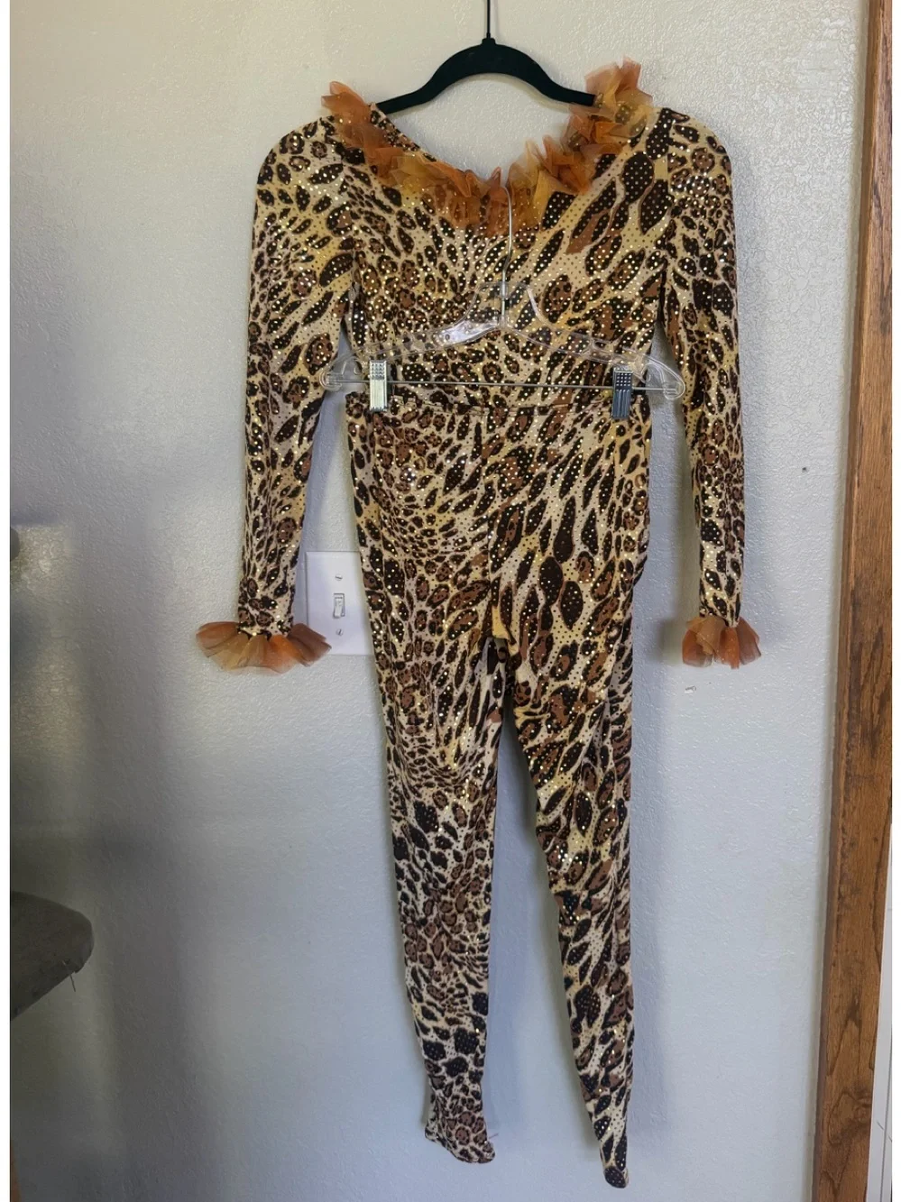 Leopard Print Two Piece with Ruffle Trim Costume